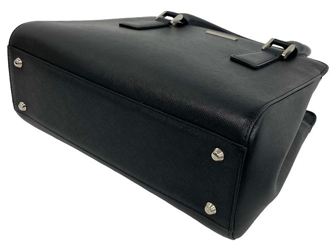 Burberry Nova Check Pattern Lederhandtasche Schwarz - Ansicht 8