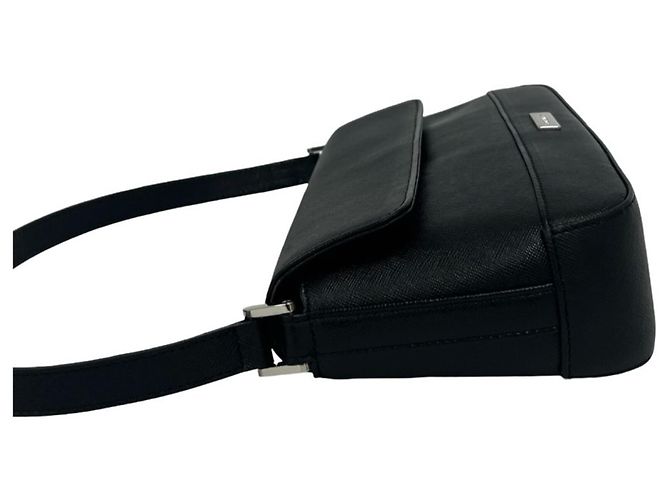Borsa a tracolla in pelle con logo Burberry Nero - vista 5