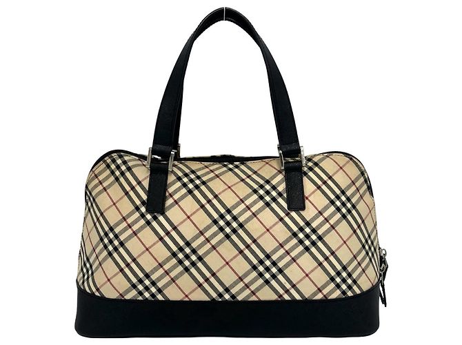 Burberry Nova Check Handtasche Schwarz Beige - Ansicht 3
