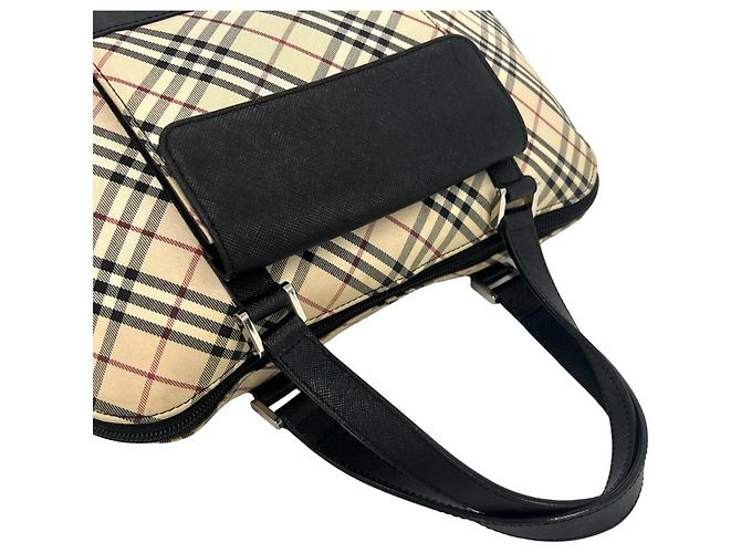 Burberry Nova Check Handtasche Schwarz Beige - Ansicht 4