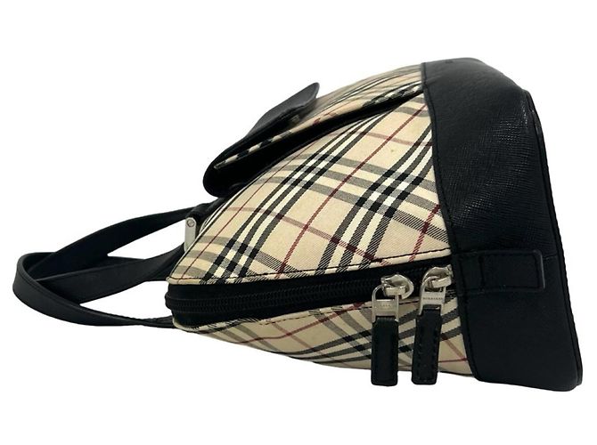 Burberry Nova Check Handtasche Schwarz Beige - Ansicht 5