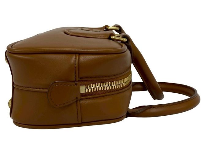 Borsa a mano in pelle Miu Miu Miu Arcadi Logo Marrone - vista 6