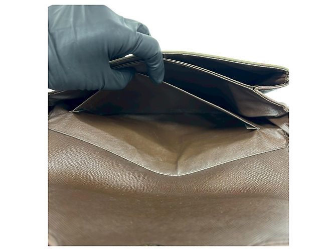 Borsa a tracolla Burberry Shadow Horse Logo Nova Check Pattern Marrone Cachi - vista 10