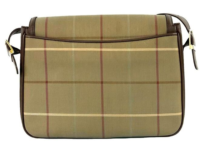 Borsa a tracolla Burberry Shadow Horse Logo Nova Check Pattern Marrone Cachi - vista 3