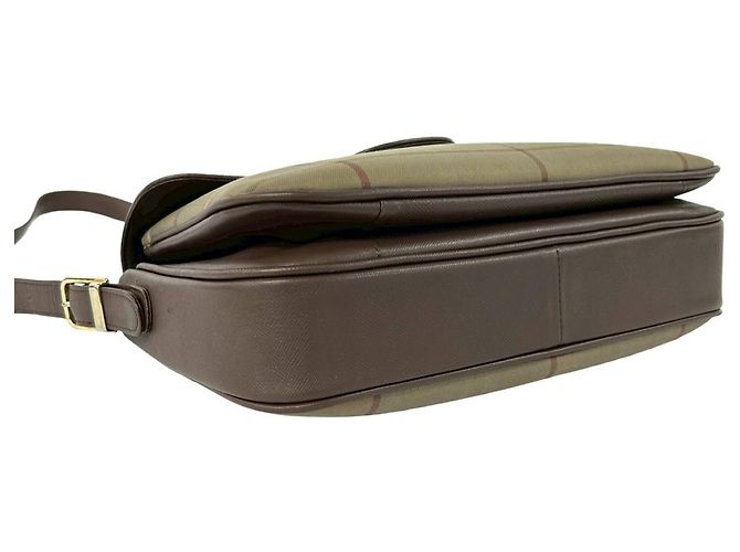 Borsa a tracolla Burberry Shadow Horse Logo Nova Check Pattern Marrone Cachi - vista 7