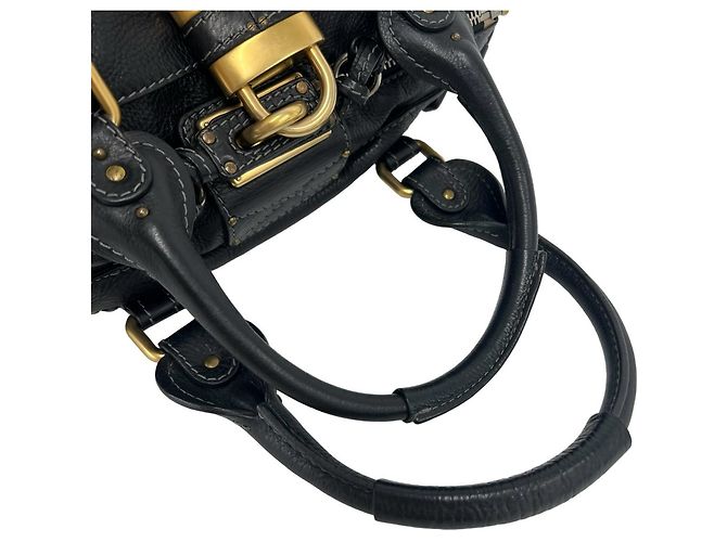 Chloé Vintage Paddington Lederhandtasche Schwarz - Ansicht 4