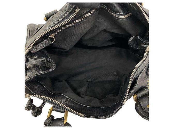 Chloé Vintage Paddington Lederhandtasche Schwarz - Ansicht 9