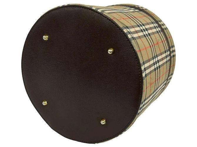 Borsa Burberry Nova Check Shadow Horse Pattern Marrone Beige - vista 8