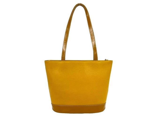 Burberry Vintage Logo Hardware Nova Check Ledertote Gelb - Ansicht 3