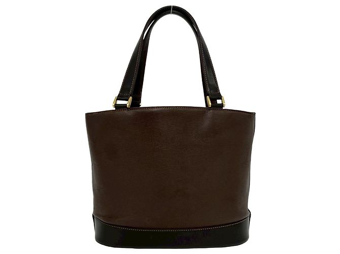 Burberry Nova Check Mini-Tote aus Leder Braun Schwarz - Ansicht 3