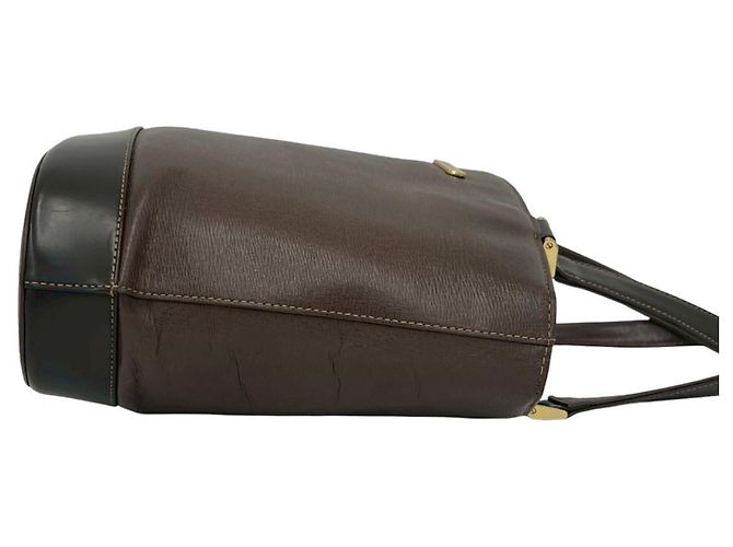 Burberry Nova Check Mini-Tote aus Leder Braun Schwarz - Ansicht 6