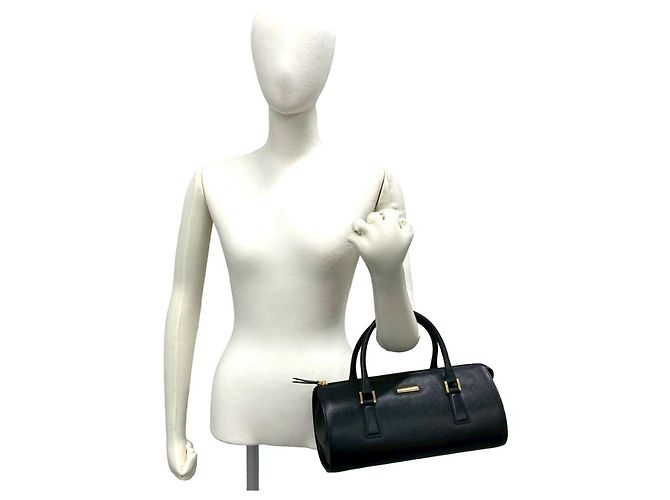 Mini borsa Boston Burberry in pelle nera Nero - Ansicht 2