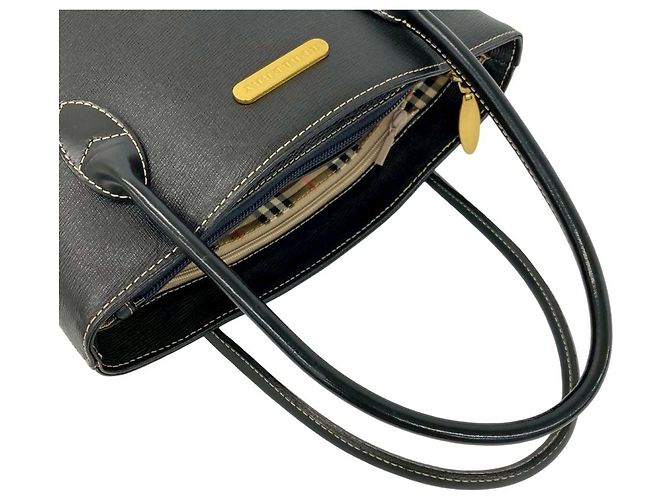 Borsa Tote Burberry in pelle nera Nero - vista 4