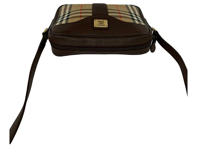 Borsa a tracolla Burberry Nova Check Shadow Horse Pattern Marrone Beige - vista 4