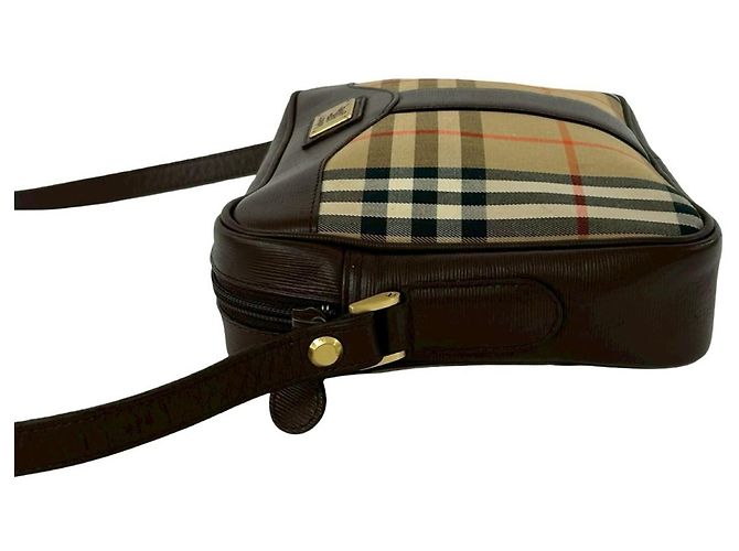 Borsa a tracolla Burberry Nova Check Shadow Horse Pattern Marrone Beige - vista 5