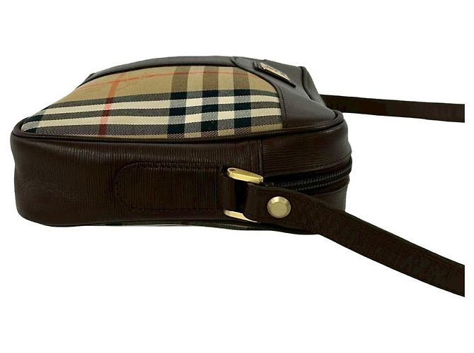 Borsa a tracolla Burberry Nova Check Shadow Horse Pattern Marrone Beige - vista 6
