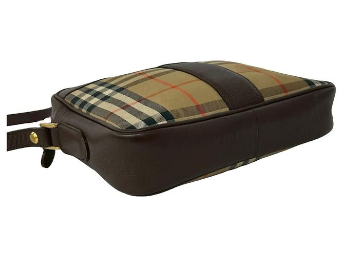 Borsa a tracolla Burberry Nova Check Shadow Horse Pattern Marrone Beige - vista 7