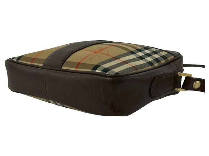 Borsa a tracolla Burberry Nova Check Shadow Horse Pattern Marrone Beige - vista 8