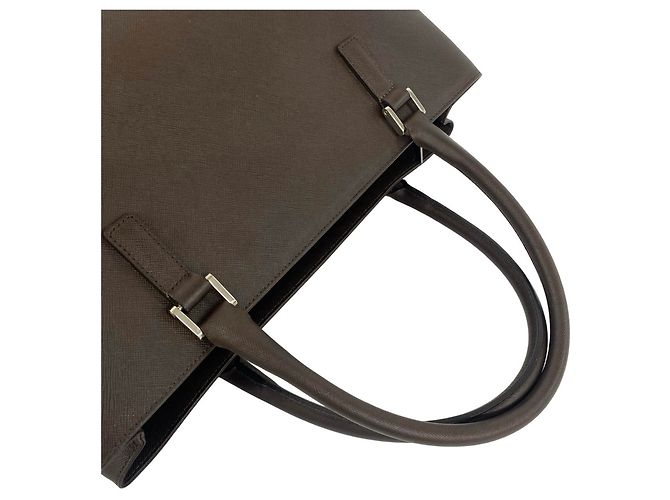 Burberry Logo Hardware Nova Check Pattern Lederschultertasche Braun - Ansicht 4