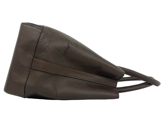 Burberry Logo Hardware Nova Check Pattern Lederschultertasche Braun - Ansicht 6