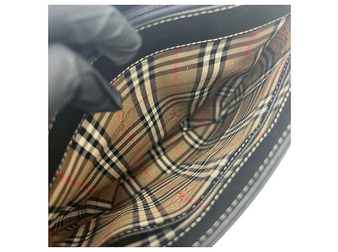 Burberry Nova Check Ledertasche Tote Schwarz - Ansicht 10