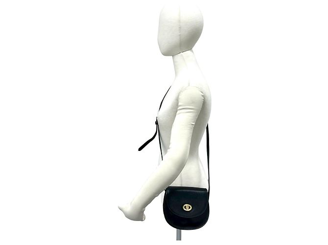 Mini borsa a tracolla Burberry in pelle nera Nero - vista 2