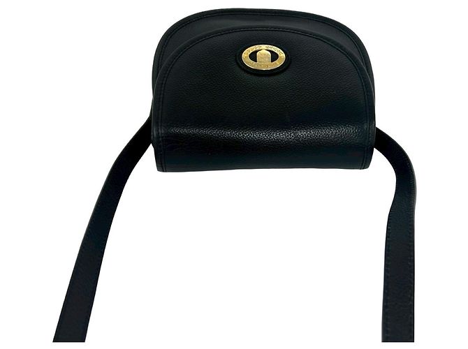 Mini borsa a tracolla Burberry in pelle nera Nero - vista 4
