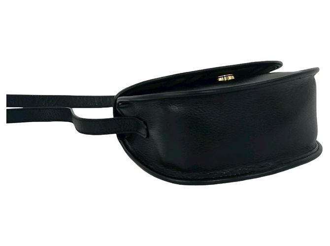 Mini borsa a tracolla Burberry in pelle nera Nero - vista 7