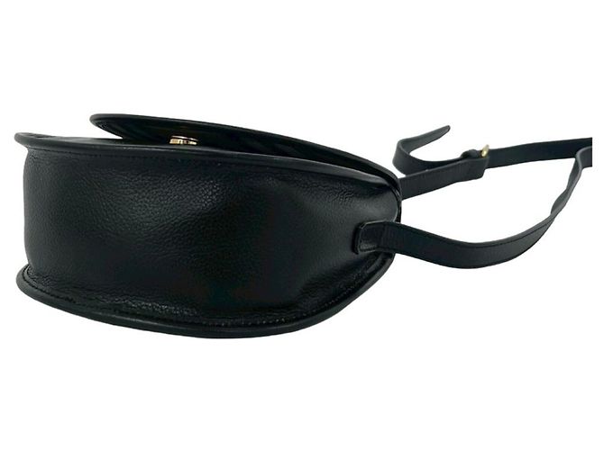 Mini borsa a tracolla Burberry in pelle nera Nero - vista 8