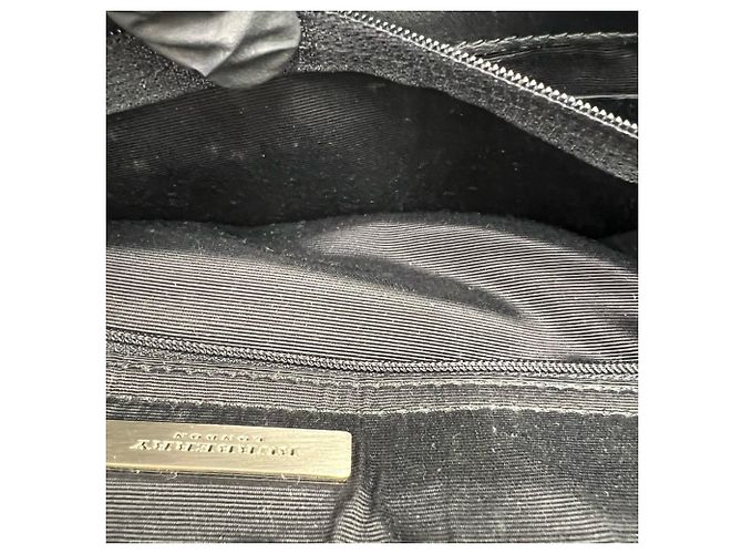 Sac à main Burberry Logo Nova Check Noir Beige - vue 10