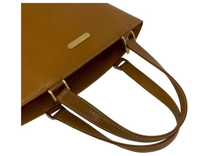 Burberry Nova Check Mini-Tote aus Leder Braun - Ansicht 4
