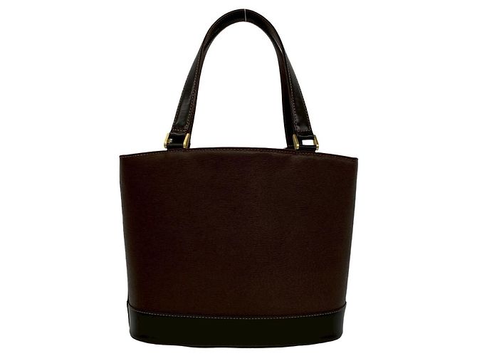 Borsa a mano Burberry in pelle marrone Mini Tote - vista 3