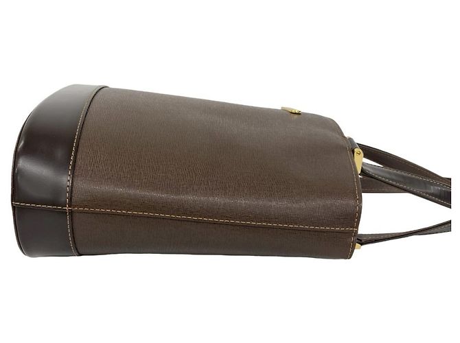Borsa a mano Burberry in pelle marrone Mini Tote - vista 6