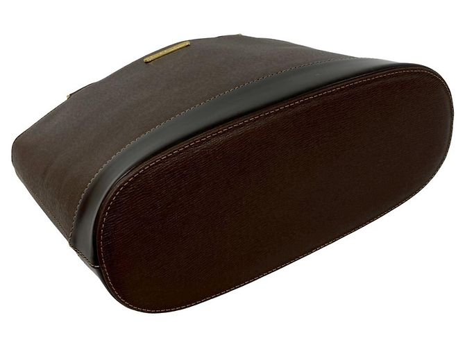 Borsa a mano Burberry in pelle marrone Mini Tote - vista 7