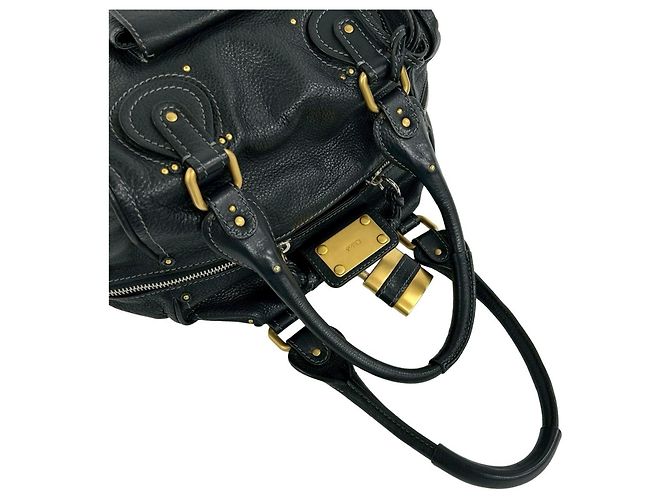 Chloé Paddington Leder Handtasche Tote Bag Schwarz - Ansicht 4