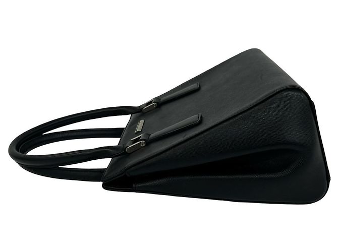 Mini borsa tote in pelle Burberry Logo Hardware Nova Check Pattern Nero - vista 5