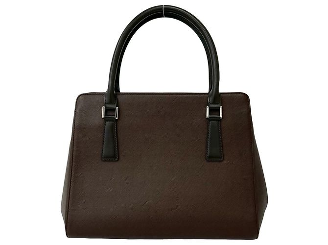 Mini borsa tote in pelle Burberry Nova Check Pattern Marrone - vista 3