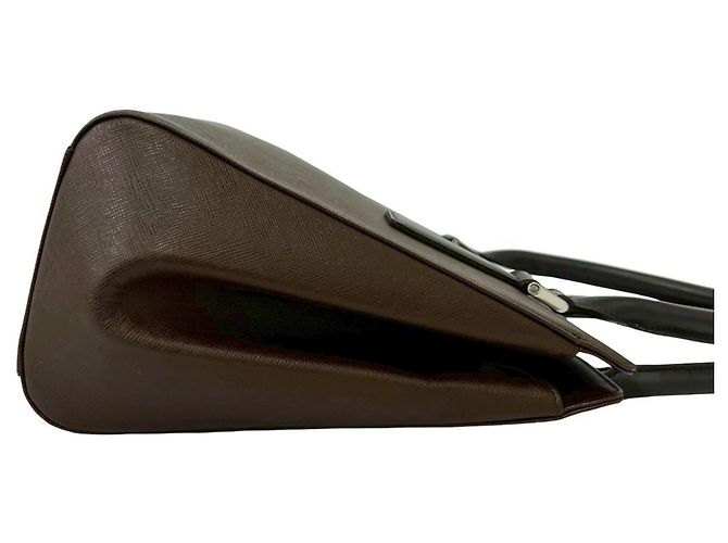 Mini borsa tote in pelle Burberry Nova Check Pattern Marrone - vista 6
