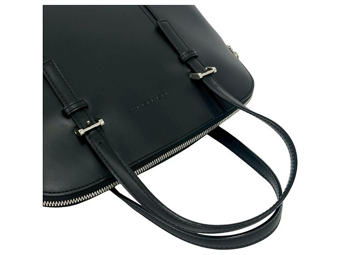 Borsa Mini Boston Burberry in pelle nera Nero - vista 4