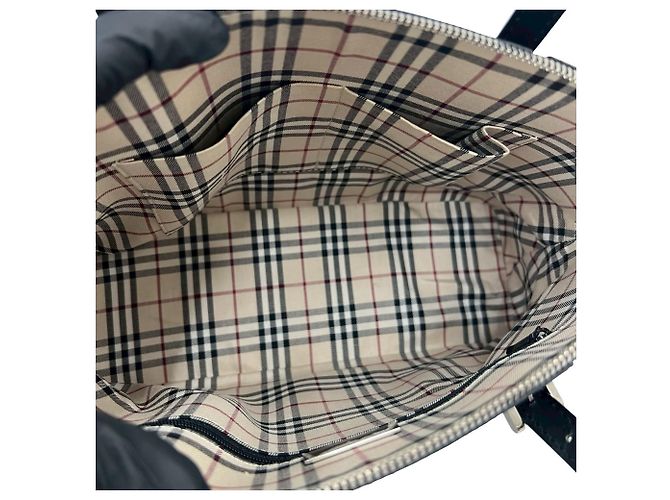 Borsa Mini Boston Burberry in pelle nera Nero - vista 9