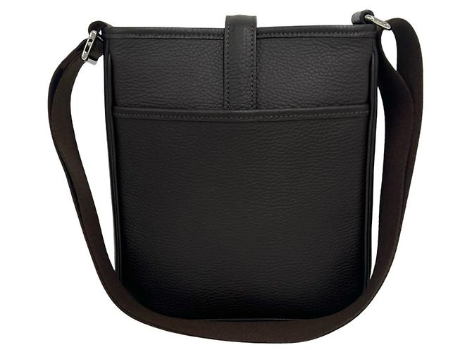 Borsa semi-spalla in pelle Burberry con logo inciso e motivo Nova Check Marrone - vista 3