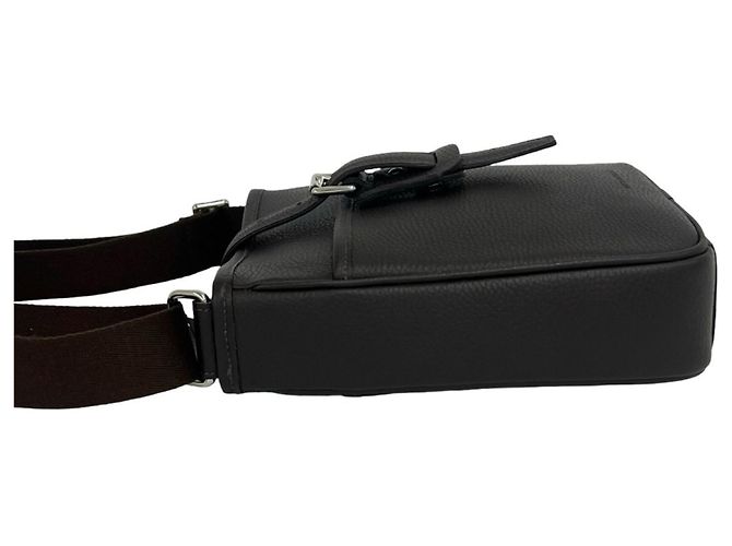 Borsa semi-spalla in pelle Burberry con logo inciso e motivo Nova Check Marrone - vista 5