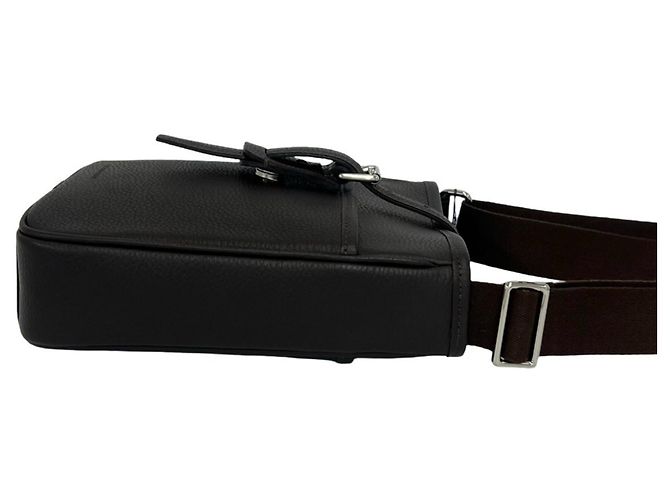 Borsa semi-spalla in pelle Burberry con logo inciso e motivo Nova Check Marrone - vista 6