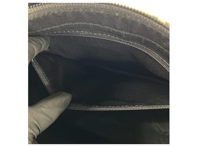 Borsa a mano Burberry Nova Check in tela e pelle Nero Beige - vista 10
