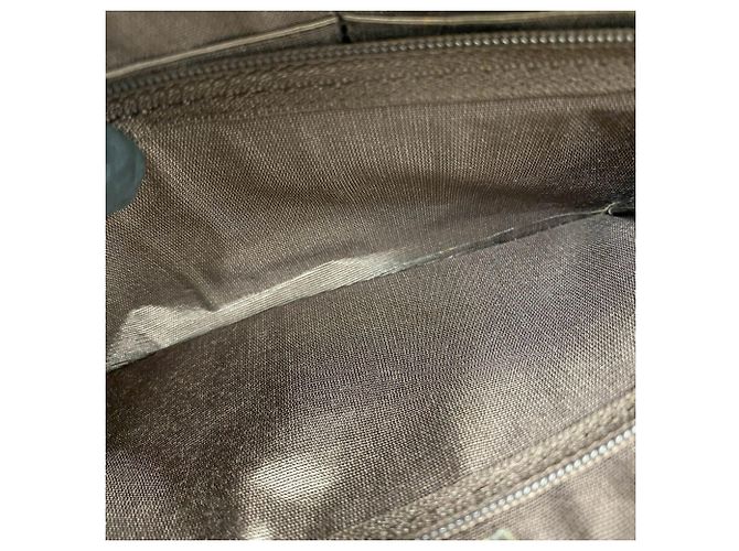 Burberry Nova Check Canvas Leder Semi-One Shoulder Bag Braun Beige - Ansicht 10