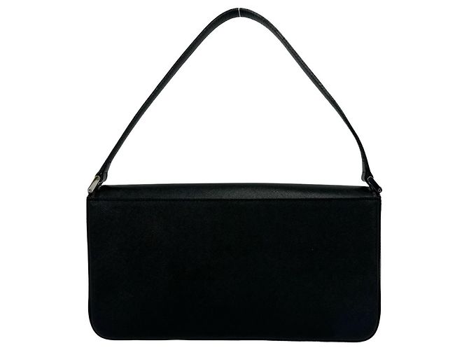 Bolsa de Ombro em Couro Burberry Nova Check Preto - vista 3