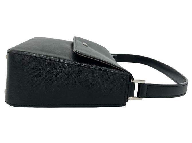 Bolsa de Ombro em Couro Burberry Nova Check Preto - vista 6