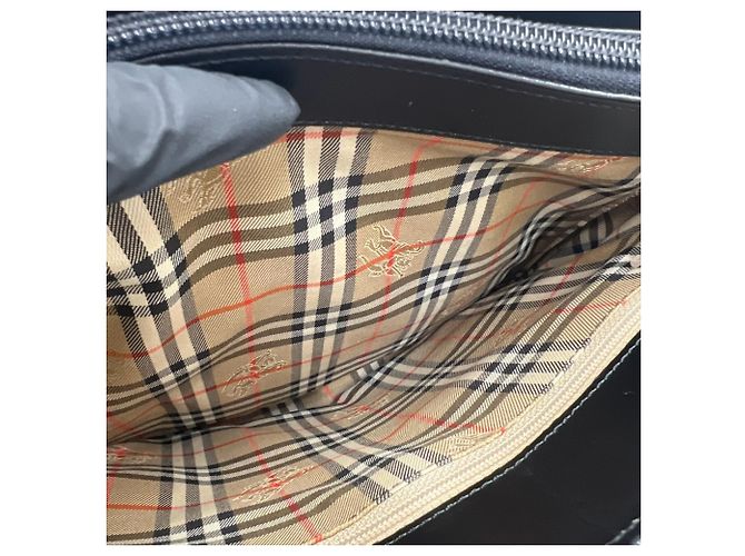 Mini bolso tote Burberry Logo Nova Check Pattern Negro Beige - vista 9