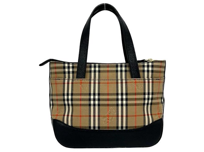Mini bolso tote Burberry Nova Check Negro Beige - vista 3
