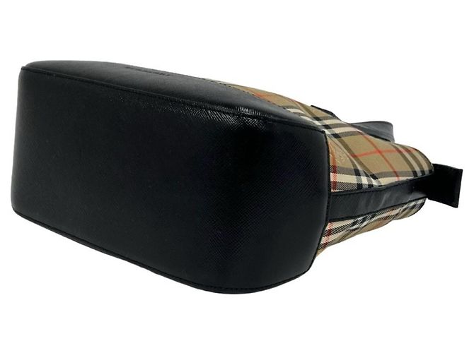 Mini bolso tote Burberry Nova Check Negro Beige - vista 8